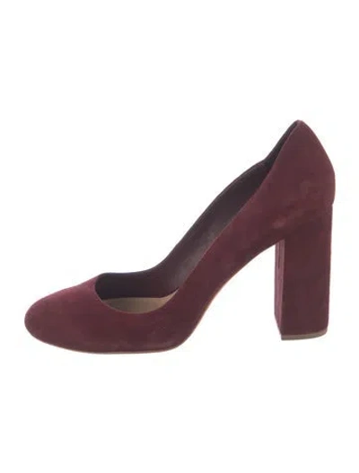 Pre-owned Loeffler Randall Suede Pumps In Burgundy