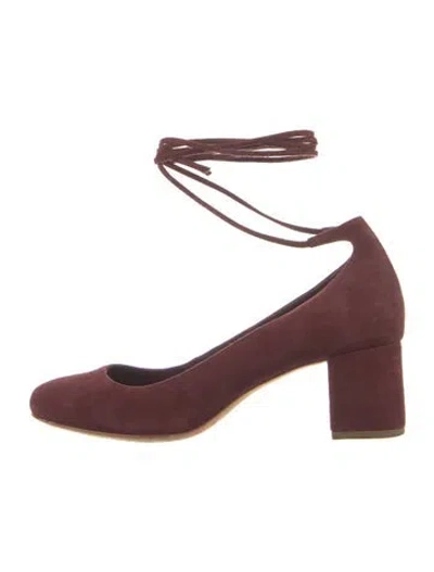 Pre-owned Loeffler Randall Suede Pumps In Burgundy