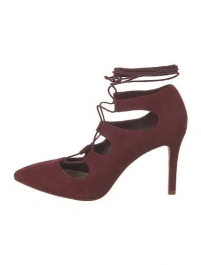 Pre-owned Loeffler Randall Suede Pumps In Burgundy