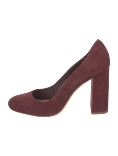Pre-owned Loeffler Randall Suede Pumps In Burgundy