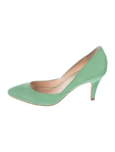 Pre-owned Loeffler Randall Suede Pumps In Green