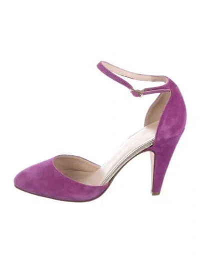 Pre-owned Loeffler Randall Suede Pumps In Pink