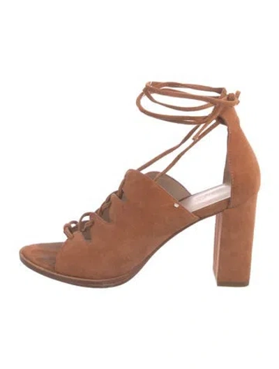 Pre-owned Loeffler Randall Suede Sandals In Brown