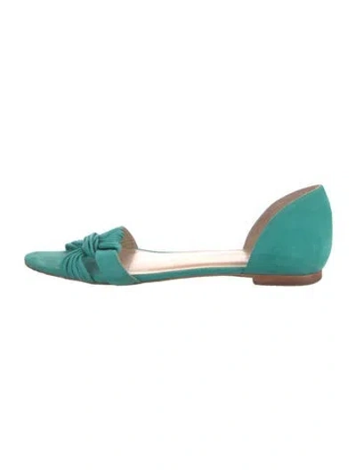 Pre-owned Loeffler Randall Suede Sandals In Green