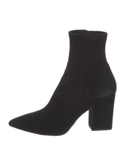 Pre-owned Loeffler Randall Suede Sock Boots In Black