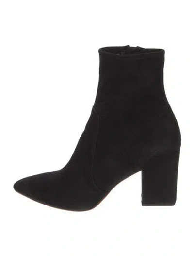 Pre-owned Loeffler Randall Suede Sock Boots In Black