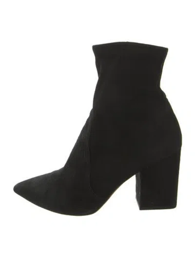 Pre-owned Loeffler Randall Suede Sock Boots In Black