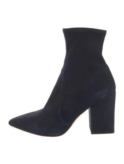 Pre-owned Loeffler Randall Suede Sock Boots In Blue