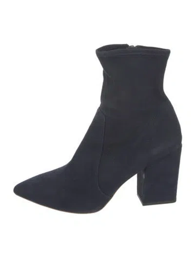 Pre-owned Loeffler Randall Suede Sock Boots In Blue