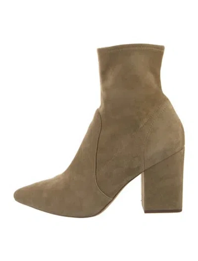 Pre-owned Loeffler Randall Suede Sock Boots In Brown