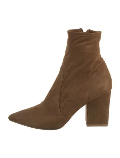 Pre-owned Loeffler Randall Suede Sock Boots In Brown
