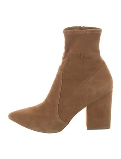 Pre-owned Loeffler Randall Suede Sock Boots In Brown