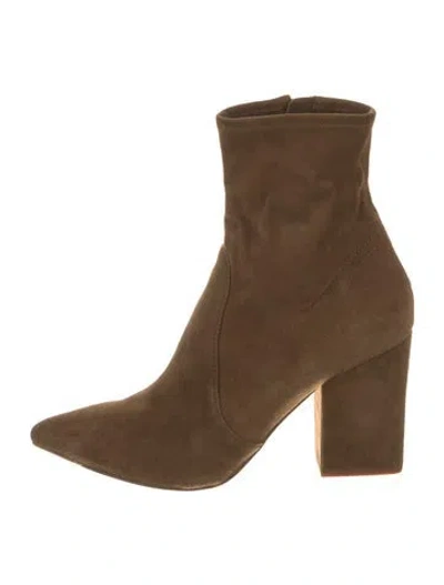 Pre-owned Loeffler Randall Suede Sock Boots In Brown