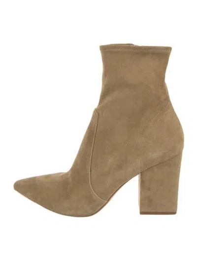 Pre-owned Loeffler Randall Suede Sock Boots In Brown