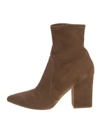 Pre-owned Loeffler Randall Suede Sock Boots In Neutral