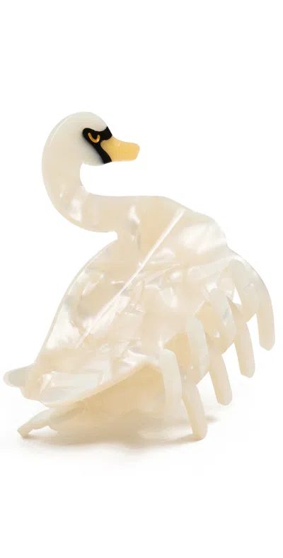 Loeffler Randall Swan Clip Pearl Resin In White