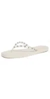 Loeffler Randall Taryn Crystal Jelly Flip Flops Cream/crystal In White