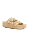 Loeffler Randall Theo Double Band Slide Sandal In Neutral