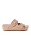 Loeffler Randall Theo Two Band Sandals Blush In Pink