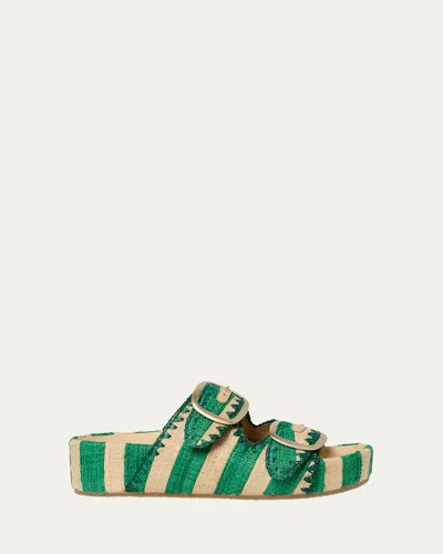 Loeffler Randall Theo Striped Two-band Sandals