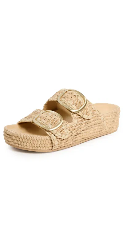LOEFFLER RANDALL THEO TWO BAND SANDALS NATURAL/NATURAL