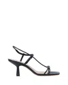 Loeffler Randall Triana Embellished Leather Sandals In Black