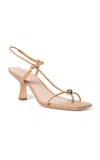 Loeffler Randall Triana Strappy Mid Heel Sandals With Ball Dune In Neutral