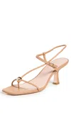 Loeffler Randall Triana Strappy Mid Heel Sandals With Ball Dune In Dune