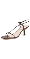 Loeffler Randall Triana Strappy Mid-heel Sandals With Ball Espresso In Espresso
