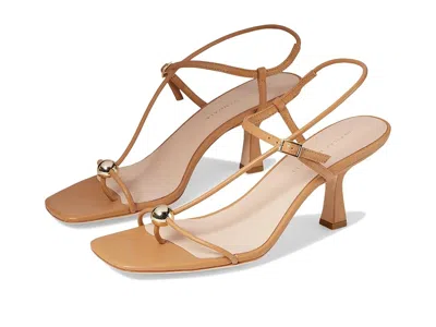 Loeffler Randall Triana Strappy Mid Heel Sandals With Ball Dune In Brown