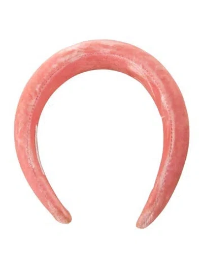 Pre-owned Loeffler Randall Velvet Headband In Pink