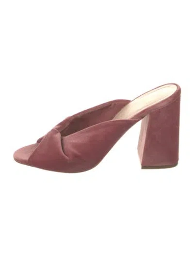 Pre-owned Loeffler Randall Velvet Mules In Pink