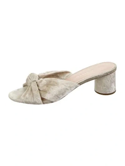 Pre-owned Loeffler Randall Velvet Sandals In Neutral