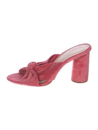 Pre-owned Loeffler Randall Velvet Sandals In Pink