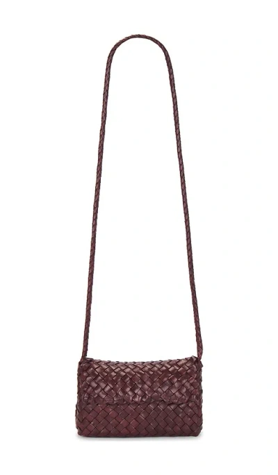 Loeffler Randall Vinnie Mini Woven Crossbody Bag In Burgundy