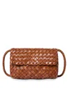 Loeffler Randall Vinnie Mini Woven Leather Crossbody In Brown