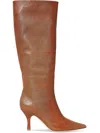 Loeffler Randall Whitney Womens Leather Textured Knee-high Boots In Multi