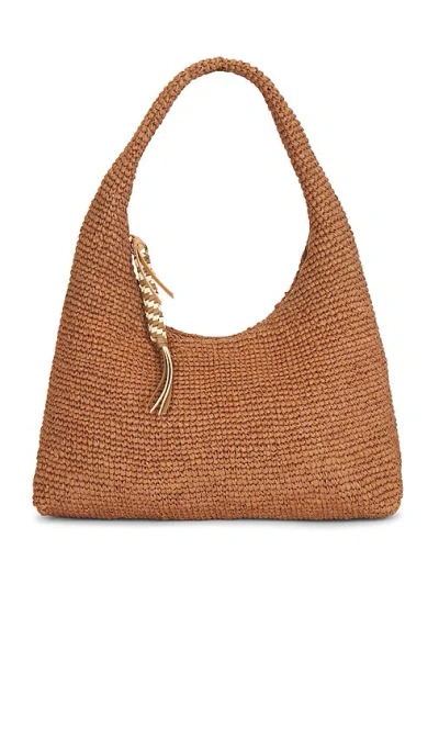Loeffler Randall Willow Crochet Raffia Shoulder Bag In Brown