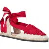Loeffler Randall Wilson Ankle Wrap Espadrille In Red