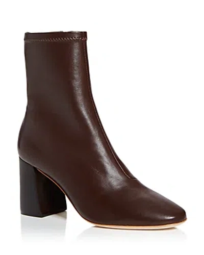 Loeffler Randall Woman's Elise Block Heel Booties In Chocolate