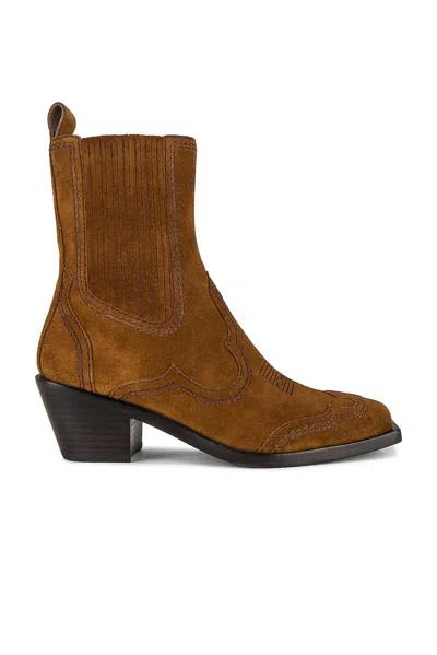 Loeffler Randall Women's Agnes Western Ankle Bootie In Cacao In Multi