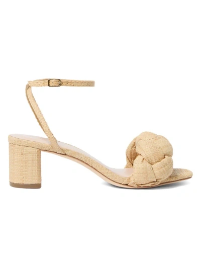 Loeffler Randall Avril Mid Heel Sandals With Braid Natural