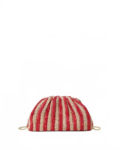 Loeffler Randall Women's Bailey Crochet Clutch Bag In Red/natural In Multi