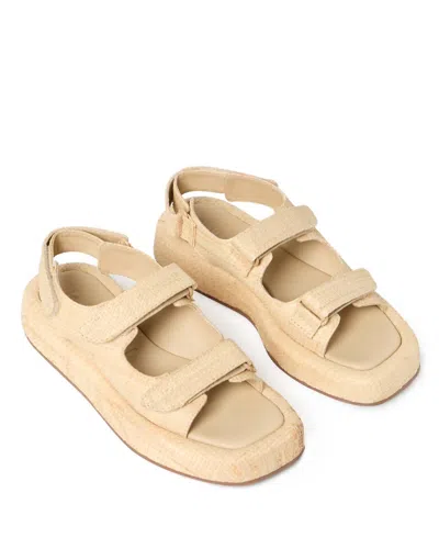 Loeffler Randall Women's Blaise Two Band Platform Sandal In Natural In White