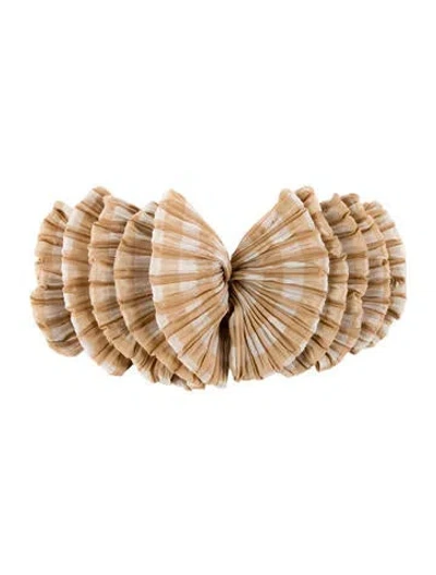 Pre-owned Loeffler Randall Women's Bow Hair Clip In White