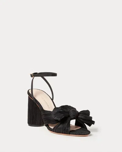 LOEFFLER RANDALL WOMEN'S CAMELLIA PLEATED BOW HEEL IN BLACK