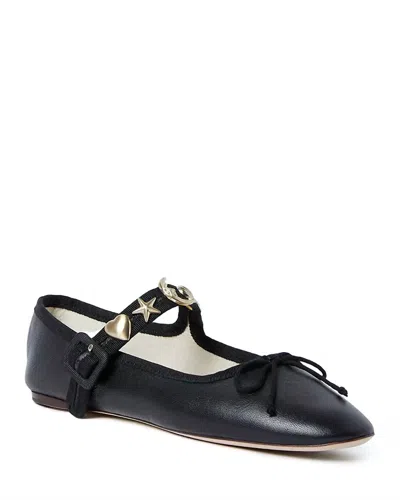 Loeffler Randall Women Chiara Mary Jane Flats In Black