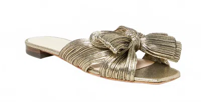 Loeffler Randall Women's Daphne Bow Slides In Gold