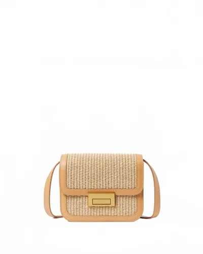 Loeffler Randall Women's Desi Leather Flap Crossbody Bag In Natural/honey In Multi