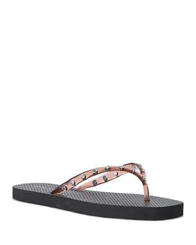 Loeffler Randall Taryn Crystal-embellished Thong Flip Flops In Multi
